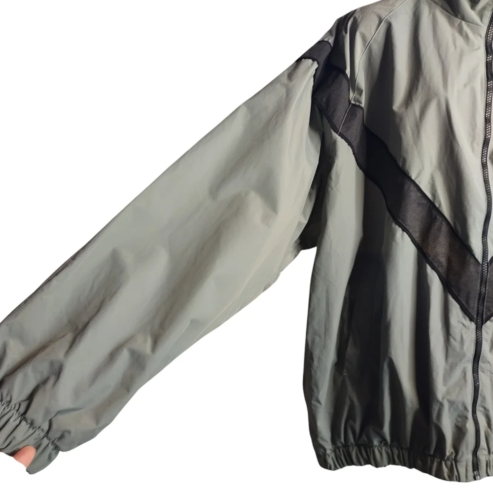 US Military Surplus Army PFU Jacket Green Large Long 100% Nylon Windbreaker L
